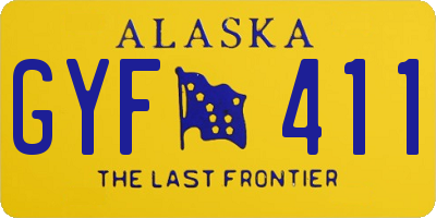 AK license plate GYF411
