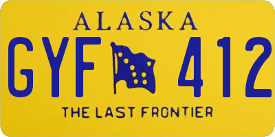 AK license plate GYF412