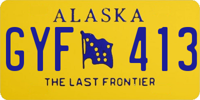 AK license plate GYF413
