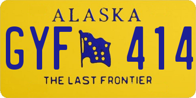 AK license plate GYF414