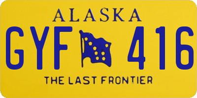 AK license plate GYF416