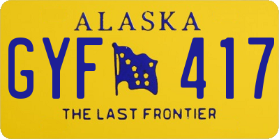 AK license plate GYF417