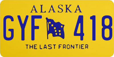 AK license plate GYF418