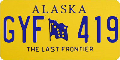AK license plate GYF419