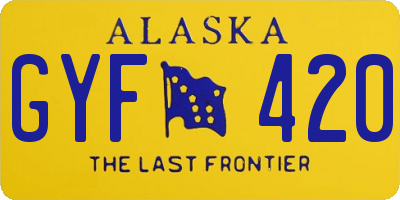 AK license plate GYF420