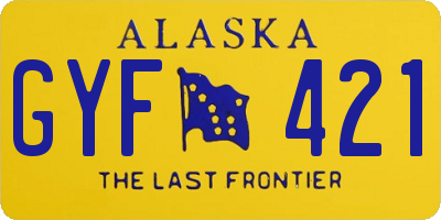 AK license plate GYF421
