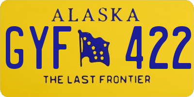 AK license plate GYF422