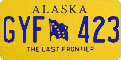 AK license plate GYF423