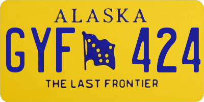 AK license plate GYF424