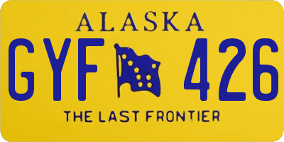 AK license plate GYF426