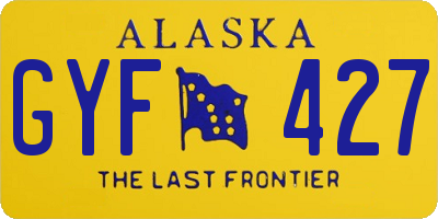 AK license plate GYF427