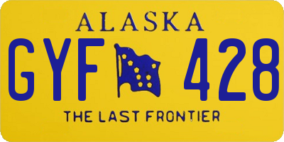 AK license plate GYF428