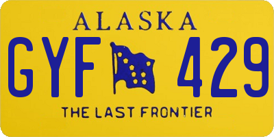 AK license plate GYF429