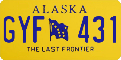 AK license plate GYF431