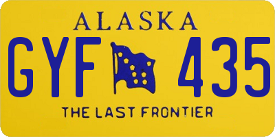 AK license plate GYF435