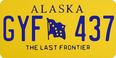 AK license plate GYF437