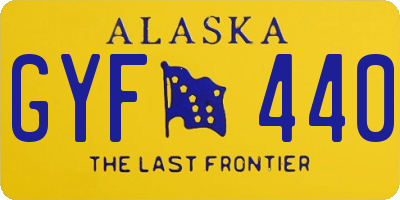 AK license plate GYF440