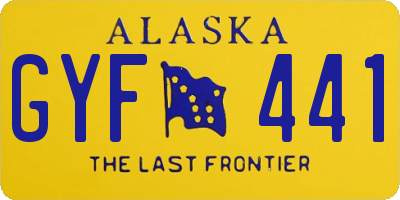 AK license plate GYF441