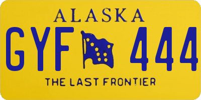 AK license plate GYF444