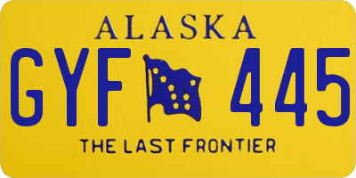 AK license plate GYF445