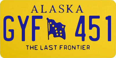 AK license plate GYF451