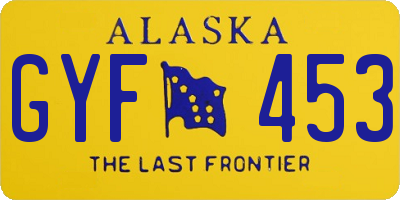 AK license plate GYF453