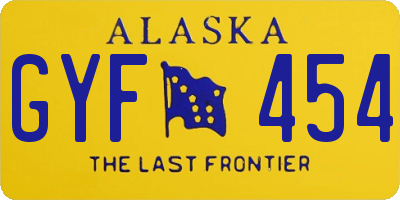AK license plate GYF454