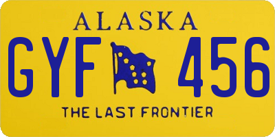 AK license plate GYF456