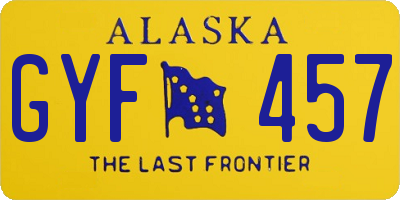 AK license plate GYF457