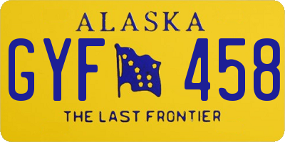 AK license plate GYF458