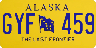 AK license plate GYF459