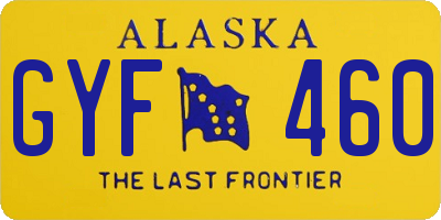 AK license plate GYF460