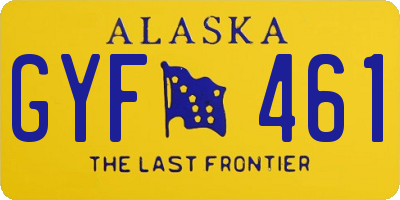 AK license plate GYF461