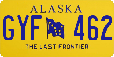 AK license plate GYF462