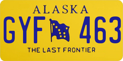 AK license plate GYF463