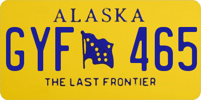 AK license plate GYF465