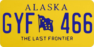 AK license plate GYF466