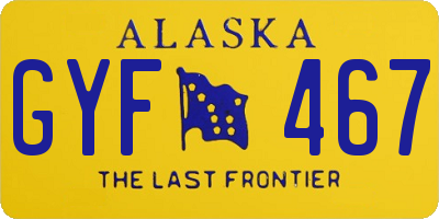 AK license plate GYF467