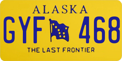 AK license plate GYF468