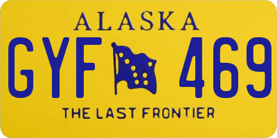 AK license plate GYF469