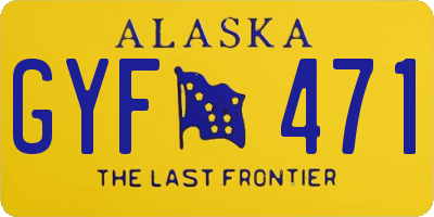 AK license plate GYF471