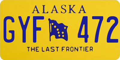 AK license plate GYF472