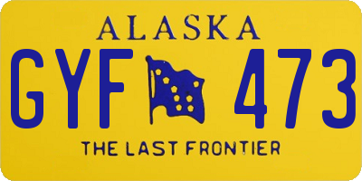 AK license plate GYF473