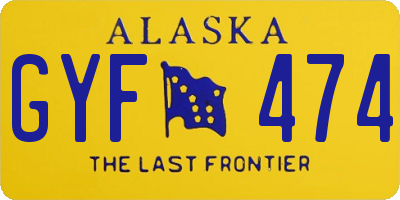AK license plate GYF474