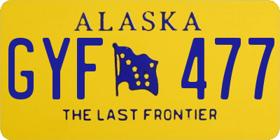 AK license plate GYF477