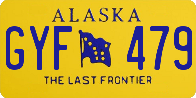 AK license plate GYF479