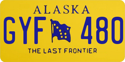 AK license plate GYF480