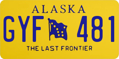 AK license plate GYF481