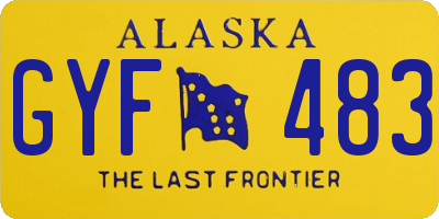 AK license plate GYF483