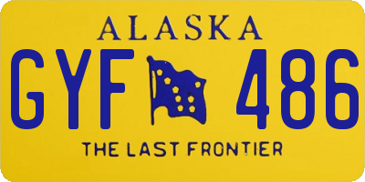 AK license plate GYF486